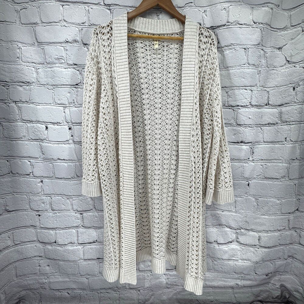 Matilda Jane Let's Go Together - Changes Open Cardigan Women's M Ivory Boho
